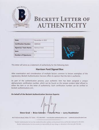 Lot #1065 Star Wars: Harrison Ford Signed Limited Edition Coin Box with Silver Coin - Image 6