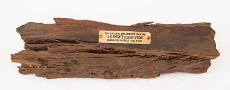 Lot #574 USS Constitution 1927 Restoration Wood Relic - Image 1