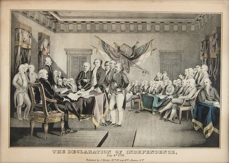 Lot #283 Declaration of Independence Lithograph by James S. Baillie (c. 1846) - Image 1