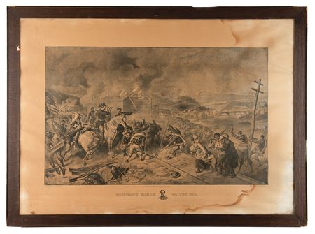 Lot #567 Sherman's March to Sea Oversized Engraving by J. P. Filtch/H. H. Willes - Image 2