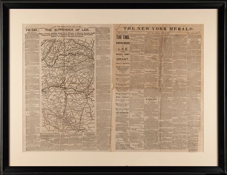 Lot #530 Robert E. Lee's Surrender: New York Herald from April 10, 1865 - Image 2