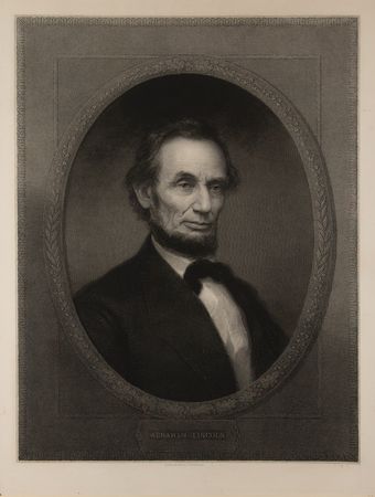 Lot #106 Abraham Lincoln Oversized Engraving by W. E. Marshall (1866) - Image 1