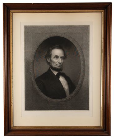 Lot #106 Abraham Lincoln Oversized Engraving by W. E. Marshall (1866) - Image 2