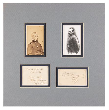 Lot #491 Fort Sumter: Robert Anderson and P. G. T. Beauregard (2) Signatures - Image 1