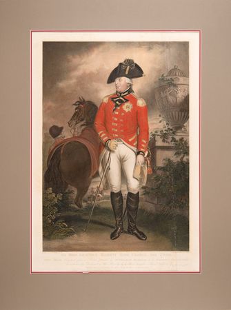 Lot #322 King George III Hand-Colored Engraving by B. Smith/W. Beechey (1804) - Image 1