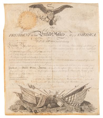 Lot #116 James Madison Document Signed as President - Image 2