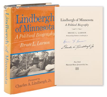 Lot #606 Charles Lindbergh Signed Book - Lindbergh of Minnesota - Image 1
