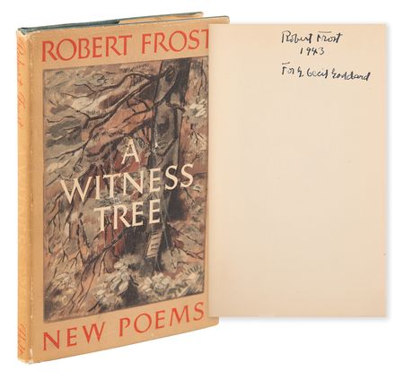 Lot #714 Robert Frost Signed Book - A Witness Tree - Image 1