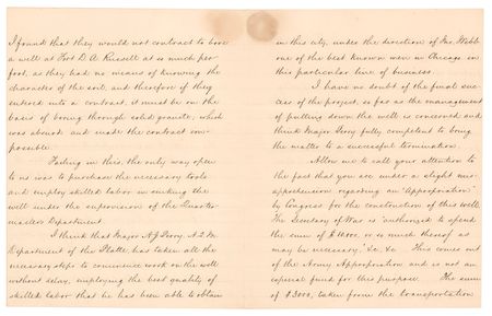 Lot #565 Philip H. Sheridan Letter Signed to Governor of the Wyoming Territory - Image 2