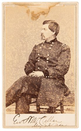Lot #536 George B. McClellan Signed Photograph - Published by Alexander Gardner - Image 1
