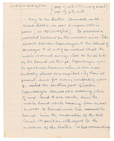 Lot #745 Beatles: Paul McCartney Handwritten Page from His Liverpool Institute High School Geography Notebook - Image 1