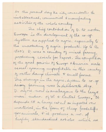 Lot #745 Beatles: Paul McCartney Handwritten Page from His Liverpool Institute High School Geography Notebook - Image 2