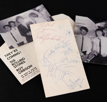 Lot #758 Rolling Stones and Roy Orbison Signatures - Obtained During Their 1965 Australian Tour - Image 1
