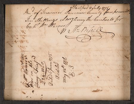 Lot #386 Revolutionary War: Connecticut Colony Pay Order for Soldiers of the 5th Massachusetts Regiment (June 1775) - Image 3