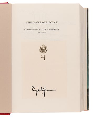 Lot #102 Lyndon B. Johnson Signed Book - The Vantage Point - Image 4