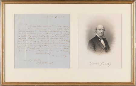 Lot #301 Horace Greeley Autograph Letter Signed - Image 1