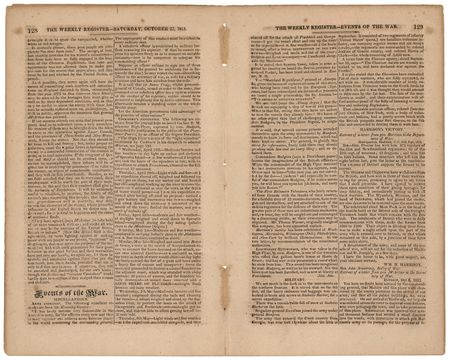Lot #532 War of 1812: The Weekly Register (October 23, 1813) - Image 2