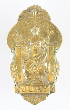 Lot #3167 Paris 1900 Exposition Universelle Jury Lapel Badge - Image 1