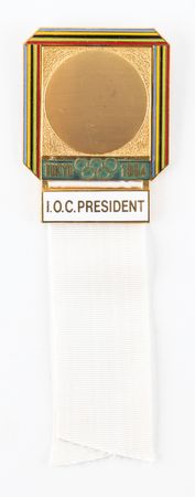 Lot #3195 Tokyo 1964 Summer Olympics IOC President Badge - Attributed to Avery Brundage - Image 1