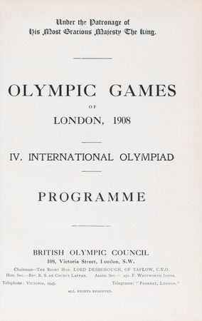 Lot #3251 London 1908 Olympics Program - Image 2
