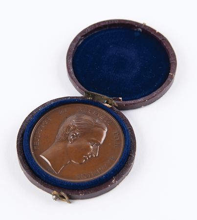 Lot #3041 Athens 1870 Zappas Olympics Bronze Winner's Medal in Original Box - Image 4