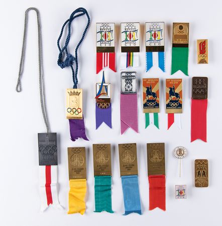 Lot #3220 IOC Session Badge Collection (18), dated from 1957 to 1994 - Image 1