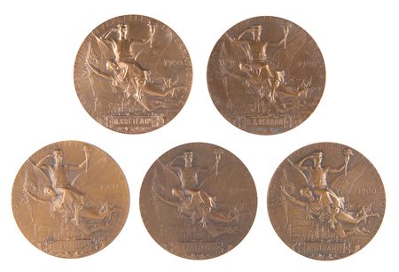 Lot #3044 Paris 1900 Exposition Universelle (5) Non-Athletic Award Medals - Image 2