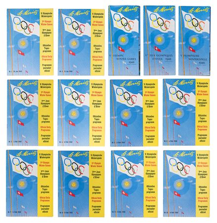 Lot #3255 St. Moritz 1948 Winter Olympics (11) Programs and (3) Brochures - Image 1
