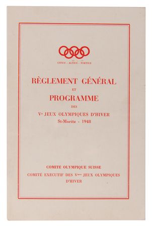 Lot #3255 St. Moritz 1948 Winter Olympics (11) Programs and (3) Brochures - Image 2