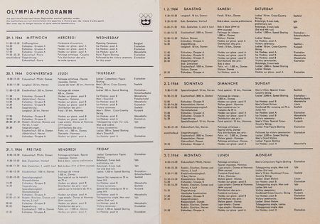 Lot #3256 Innsbruck 1964 Winter Olympics (11) Daily Programs - Image 3