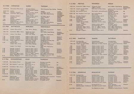 Lot #3256 Innsbruck 1964 Winter Olympics (11) Daily Programs - Image 4