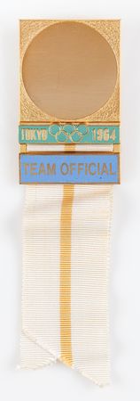 Lot #3199 Tokyo 1964 Summer Olympics Team Official's Badge - Image 1