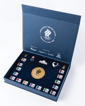 Lot #3232 PyeongChang 2018 Winter Olympics Pin Set -Issued for the Russian Olympic Team - Image 1