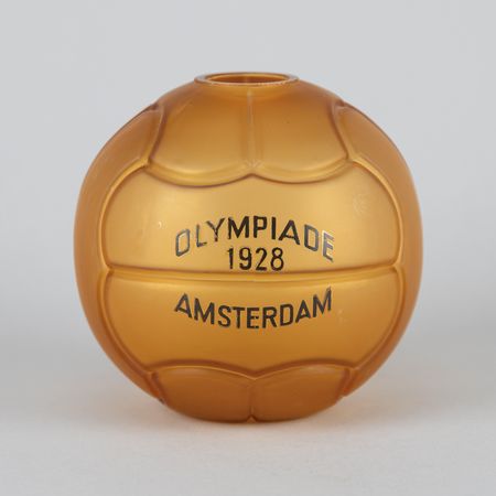 Lot #3314 Amsterdam 1928 Summer Olympics Commemorative Glass Soccer Ball - Image 1