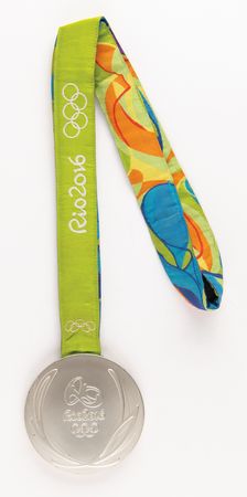 Lot #3111 Rio 2016 Summer Olympics Silver Winner's Medal for Wrestling - Image 1