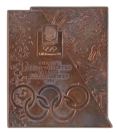 Lot #3150 Lillehammer 1994 Winter Olympics Copper Participation Medal - Image 1