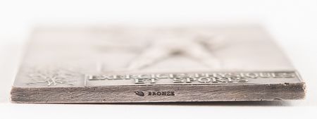 Lot #3045 Paris 1900 Olympics Silvered Bronze Winner's Medal for Physical Exercises - Image 3