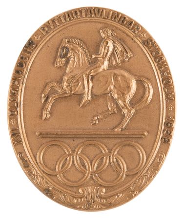 Lot #3131 Stockholm 1956 Summer Olympics Bronze Participation Medal - Image 1
