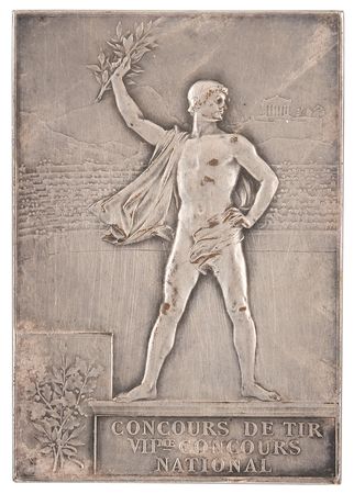 Lot #3046 Paris 1900 Olympics Winner's Medal for Shooting - Image 2