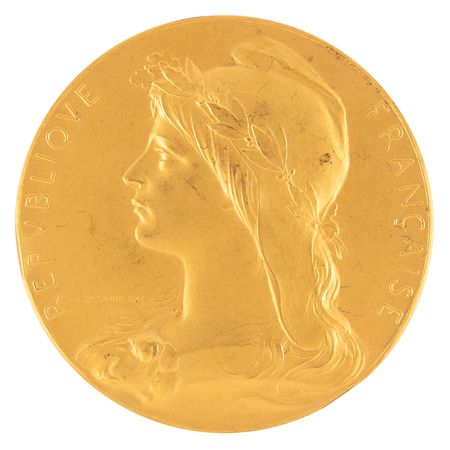 Lot #3309 Paris 1924 Summer Olympics Gilt Official Commemorative Medal - Image 1