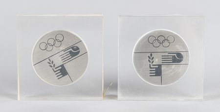 Lot #3137 Munich 1972 Summer Olympics (2) Steel Participation Medals - Image 2