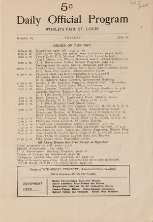Lot #3250 St. Louis 1904 Olympics Program - Image 2