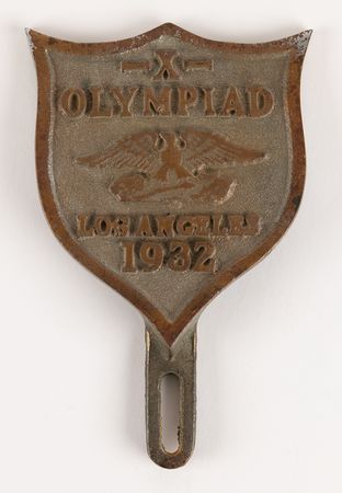 Lot #3318 Los Angeles 1932 Summer Olympics Car Badge - Image 1