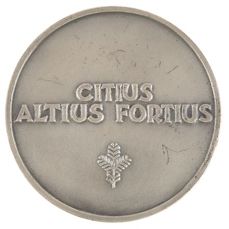 Lot #3126 Garmisch 1936 Winter Olympics Silvered Bronze Participation Medal - Image 2