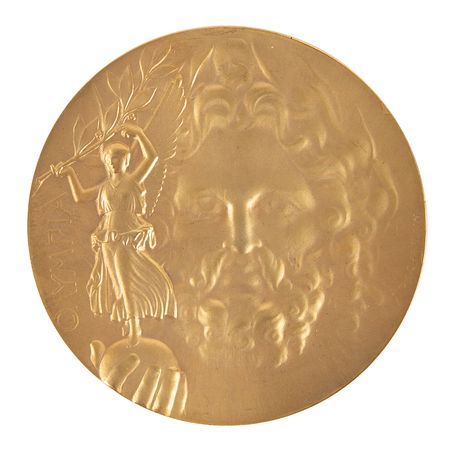 Lot #3048 Athens 1906 Intercalated Olympics Gold Winner's Medal - Image 1