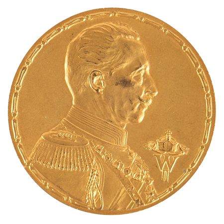 Lot #3056 Berlin 1916 Summer Olympic Trials Gold-Plated Bronze Winner's Medal [Canceled Games] - Image 1