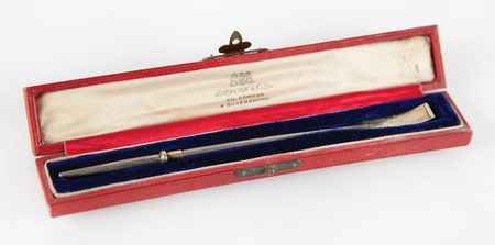 Lot #3301 London 1908 Olympics Commemorative Silver Oar - Image 5