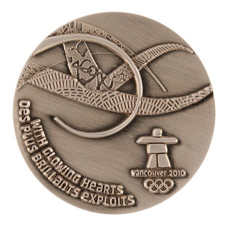 Lot #3158 Vancouver 2010 Winter Olympics Volunteer Participation Medal - Image 2