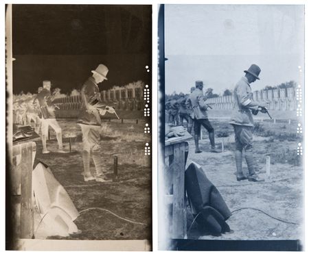 Lot #3310 Paris 1924 Summer Olympics 'Shooting Event' Photograph Negative - Image 1