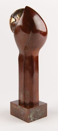 Lot #3293 International Olympic Committee (IOC) 'Sport and Universality' Marble-and-Bronze Sculpture Award by Rosa Serra - Image 3